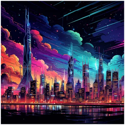 Produktbild von Wallario Memoboard Magnettafel aus Glas, Größe 50 x 50 cm, Motiv Skyline im Abendlicht