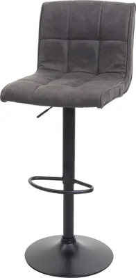 Produktbild von Barhocker MCW-B13, Barstuhl Tresenhocker, WildKunstleder MVG-  vintage dunkelgrau