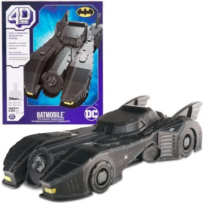 Produktbild von 4D Build Puzzle Batman Batmobile, 3D Modellauto, 202 Teile, 37 x 16 x 8,8 cm, SPIN MASTER, Ab 12 Jahren