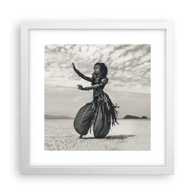 Produktbild von Gerahmtes Poster - Weißer Rahmen - Tänzer Folk Oriental - 30x30 cm - Wand Bild - Wanddeko - Wandbilder - Kunstposter - Wandposter - Bilderrahmen - Bilder - Kunstdruck - P2WAC30x30-4445
