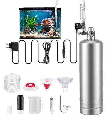 Produktbild von CO2-Anlage für Aquariumpflanzen, 2 Liter, Komplettset, mit Edelstahlgenerator