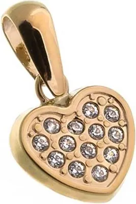 Produktbild von SILBERKETTEN STORE Anhänger Herz mit Zirkonia - 333 Gelbgold