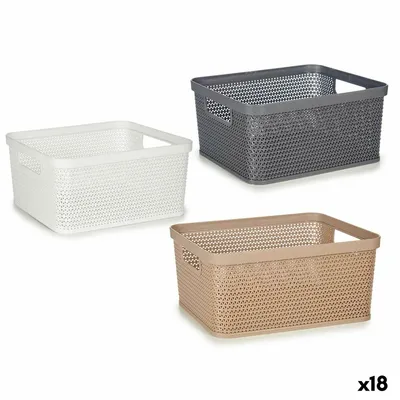Obrázek produktu pro Víceúčelový plastový koš 2,5 l 24,5 x 10,4 x 18,5 cm (18 kusů)