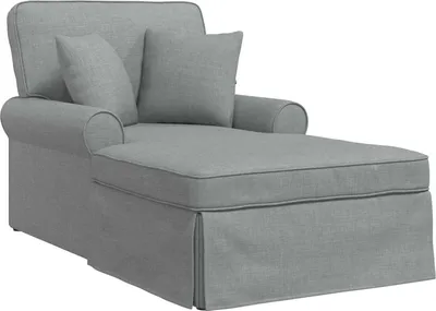Immagine prodotto di vidaXL Poltrona reclinabile con poggiapiedi, set di 3 pezzi, grigio chiaro, tessuto, 91 x 157 x 91 cm