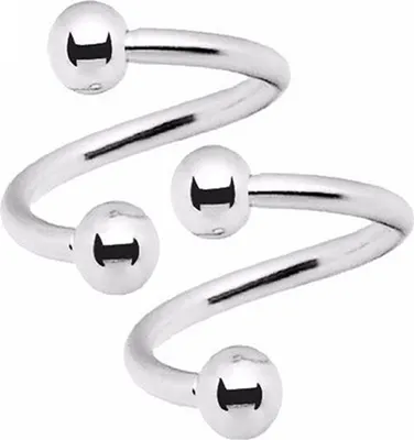 Produktbild von 2 Stück/1 Paar Nasenringe aus Punk-sicherem Material, Edelstahl, Nasenring, Ohrstecker, für den Alltag-Silber