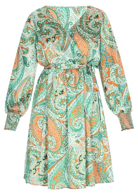 Image de Robe pour femme Gaya - vert multicolore, XXL