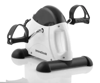 Produktbild von Tretroller für Ergometer – Weiß mit LCD-Display – 2 Widerstandsstufen – Legierter Stahl – Für Arme und Beine – Fitnessgerät