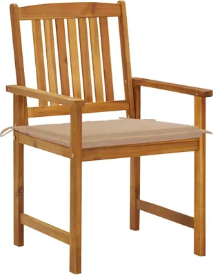 Zdjęcie produktu dla VidaXL 3078154, Taras, Obite siedzisko, Drewno akacjowe, Beżowy, Poliester, 610 mm