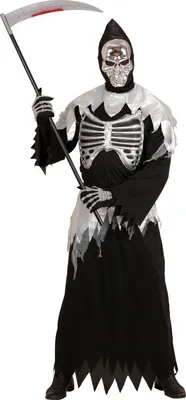 Produktbild von GRIM REAPER (Tunika, Rippenaufdruck, Gürtel, Maske, Kapuze) Gr. S