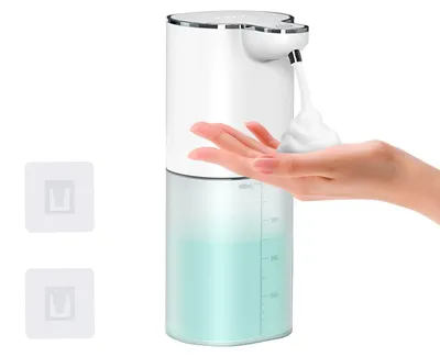 Produktbild von Automatischer Seifenspender Schaum 400ml Wiederaufladbar Wandmontage 4 Stufen IPX5 Wasserdicht Weiß