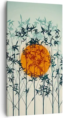 Produktbild von Bild auf Leinwand - Leinwandbild - Einteilig - Westen Sonne Gras - 55x100cm - Wand Bild - Wanddeko - Wandbilder - Leinwanddruck - Bilder - Wanddekoration - Leinwand bilder - Wandbild - PA55x100-5104