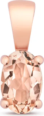 Image de Pendentif Femme Or Rose 375/1000 avec Morganite - 11mm*4mm; TRS28609