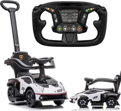 Produktbild von Rutscher Rutschauto Rutschfahrzeug für einen Geburtstag Lamborghini Essenza SCV12 weiß Sun Baby