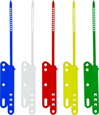 Produktbild von Abheftstreifen universal 80mm Kunststoff VE=20x5 Stück Grundfarben sortiert
