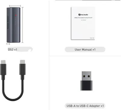 Image de Amplificateur de casque USB DAC, support 32Bit/384kHz, double sortie casque, DS2