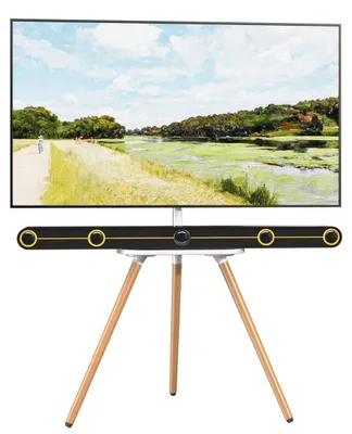 Obrázek produktu pro Stojan na TV - Ezel design - Bílá - Otočný - Výškově nastavitelný - 43 až 65 palců