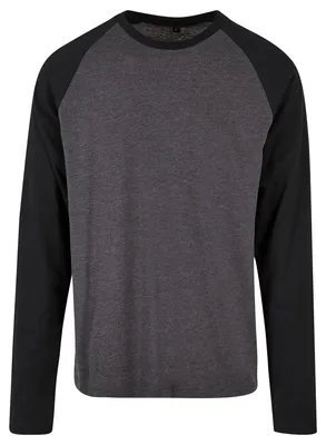 Obrázok produktu pre Build Your Brand - Pánske tričko s raglánovými rukávmi a dlhými rukávmi LT3399 (3XL) (uhlie/čierna)