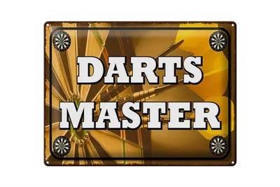Produktbild von Blechschild Darts Master, 40 x 30 cm, Blechschilder Spruch Sport Hobby