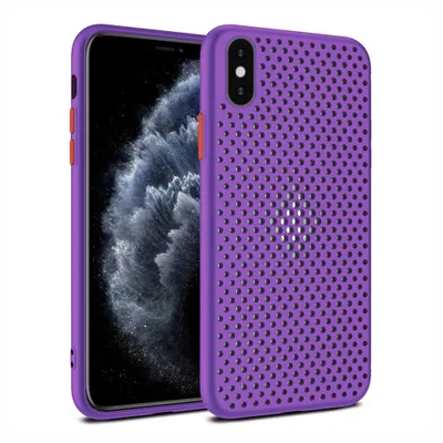 Immagine prodotto di Smartphonica Custodia in silicone per iPhone X/Xs con fori - Viola