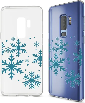 Immagine prodotto di Custodia per cellulare Samsung Galaxy S9 Plus di NALIA, Custodia protettiva in silicone Slim Cover Snowflakes