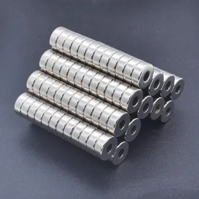 Immagine prodotto di Magneti al neodimio Dischi super magnetici forti 8x3-3 (perforati) 100 pezzi Lavagne magnetiche in vetro, lavagna magnetica, lavagna bianca, lavagna, bacheca, frigorifero