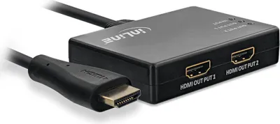 Produktbild von InLine® HDMI Splitter/Verteiler, 2-fach, 4K/60Hz, mit integriertem Kabel 0,5m