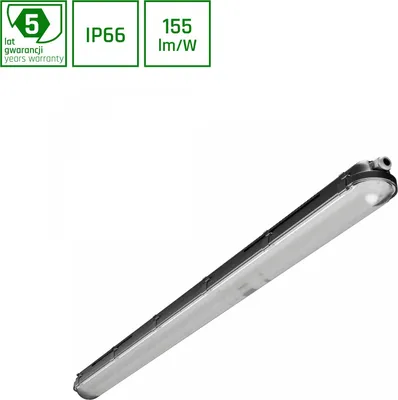 Obrázok produktu pre LED svietidlo odolné voči vlhkosti IP66 - 20-40W 3000-6000Lm - 840 neutrálna biela | 120cm - nastaviteľný multi lumen - IK10 - Limea Pro - čierna