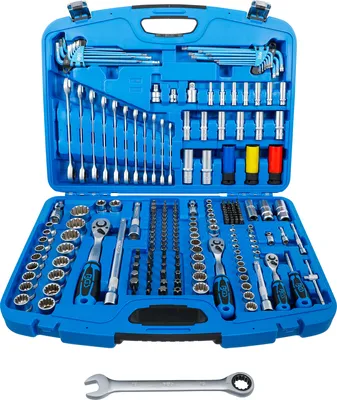 Image de BGS Jeu de douilles ''Gear Lock'', entraînement 6,3, 10 et 12,5 mm, 218 pièces