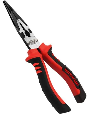 Productafbeelding van WISEUP Professionele spetstang 150mm, CR-V, industriële platte tang met ergonomische handgreep, roestbescherming