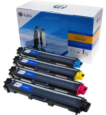 Zdjęcie produktu dla Zestaw tonerów G&G Image kompatybilny z Brother TN-241/ TN-242/ TN-245/ TN-246 czarny, cyjan, magenta, żółty