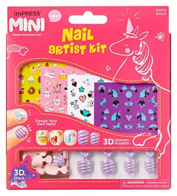 Produktbild von Kiss | Selbstklebende Nägel für Kinder - Kit mit Aufklebern, gotowe do manicure, 26 sztuk