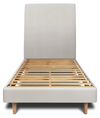Obrázek produktu pro Postel s čalouněným čelem - sametová látka - 90 x 200 cm