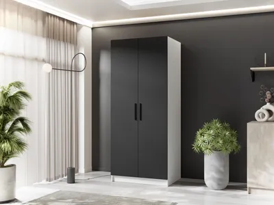 Produktbild von KIER FURNITURE  Drehtürenschrank - Kleiderschrank mit Kleiderstange  78x205x52,5 cm