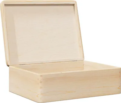 Obrázok produktu pre Drevená debnička s vekom 40x30x13 cm z masívneho borovicového dreva