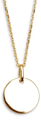 Produktbild von Xenox XS3543G Halskette mit Anhänger Damen Gravur Coin Silber Vergoldet 45 cm