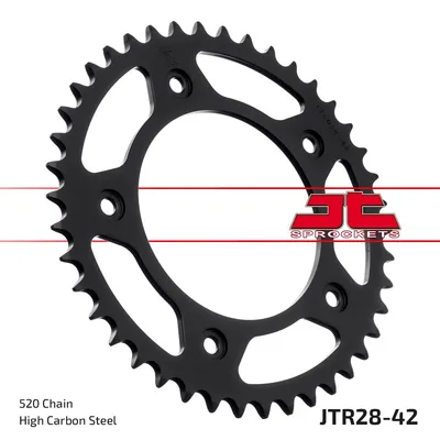 Obrázok produktu pre Ozubené koleso s rozstupom 42 zubov 520 typ JTR28 BLACK pre Aprilia RS 250