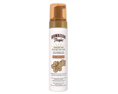 Produktbild von Hawaiian Tropic Selbstbräunungsschaum Dunkel, 200 ml, Feuchtigkeitsspendend mit Aloe Vera & Vitamin E