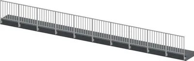 Produktbild von Pertura Geländerset Triton Aluminium anthrazit Seitenmontage 10 m