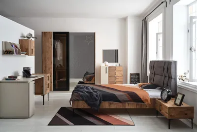 Immagine prodotto di Camera da letto 7 pezzi letto comodino armadio cassettiera specchio