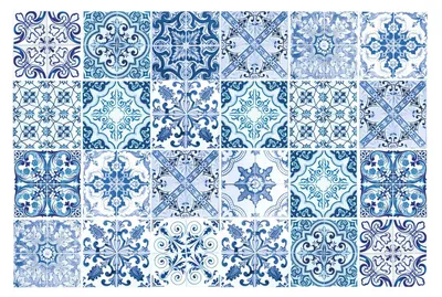 Produktbild von WALPLUS 24 Stück Wandfliesen Aufkleber, 15x15cm, selbstklebende Fliesenfolie für Küche und Bad, mediterrane Dekoration
