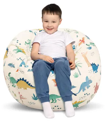Kinder-Sitzsack Dinosaurier, 32" Bezug, beige, ohne Füllung