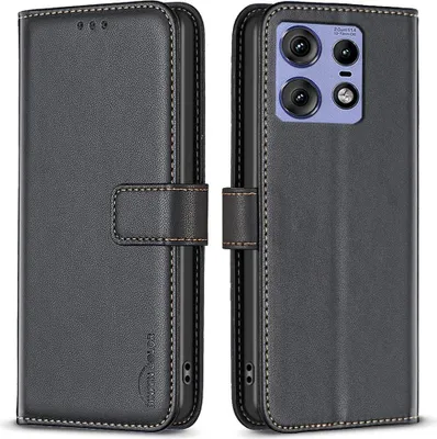 Produktbild von Motorola Edge 50 Pro Hülle - BINFEN Klapphülle - Schwarz