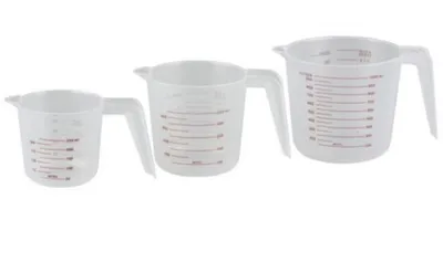 Obrázek produktu pro odměrka 3 kusy 250ml/500ml/1L bílá/průhledná