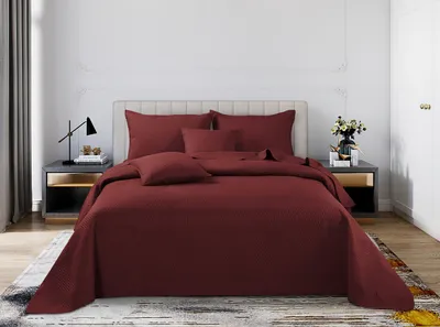 Produktbild von Rotes Bett Bettdecke Sofa Steppdecke PLED 75x150 TRIO