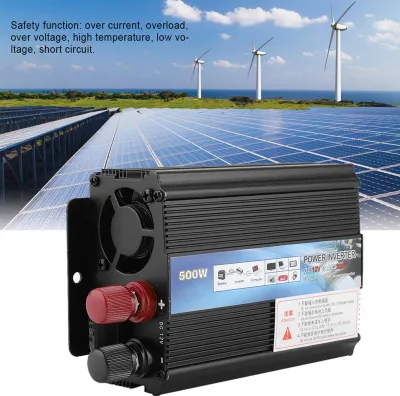 Obrázok produktu pre 12 V menič 220V 500W menič so solárnym panelom pre domácnosť
