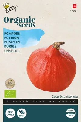 Obrázok produktu pre Buzzy Organic Pumpkin Uchiki Kuri - Organické semená - cca. 1,75 gr | Buzzy_92488