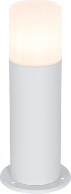Produktbild von QAZQA - Modern Stehende Außenleuchte I Sockelleuchte weiß mit Opalschirm 30 cm IP44 - Odense I Außenbeleuchtung - Aluminium Länglich - LED geeignet E27