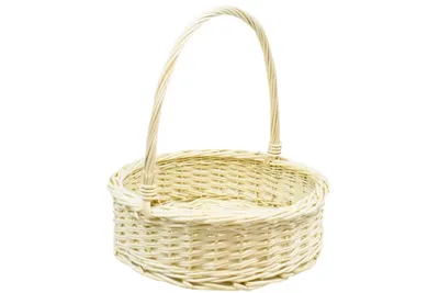 Zdjęcie produktu dla Wiklinowy kosz upominkowy Kosz upominkowy Marbella bielony 38 cm