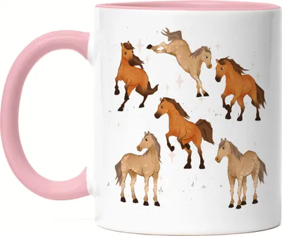 Produktbild von Pferd Tasse Rosa Pferde Hengst Stute Hobbie Pferdeflüsterer Pferdeliebhaber Reiten Spirit Reiterin Pony