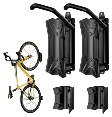 Produktbild von Schwenkbare Wandhalterung für Fahrräder, geeignet für Reifenbreiten bis 90 mm, Wandhalterung bis 35 kg, platzsparender vertikaler Fahrradständer, 2er Set